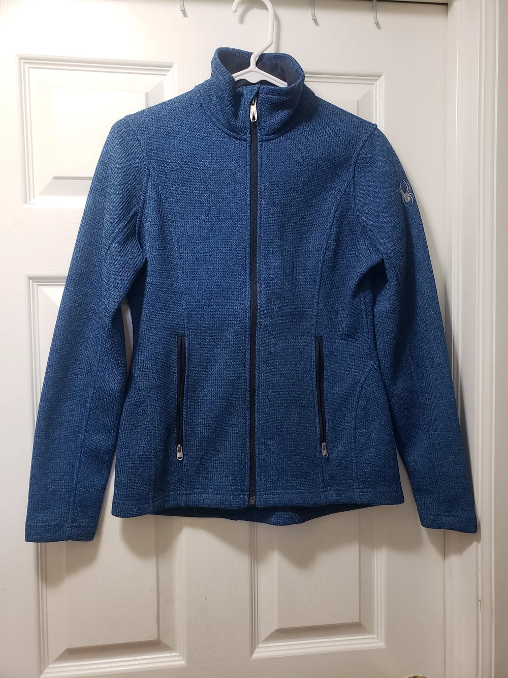 Spyder Women's Full-Zip Knit Jacket in Blue